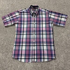 Boston Common Shirt Mens Medium Multicolor Plaid Short Sleeve Button Up Casual